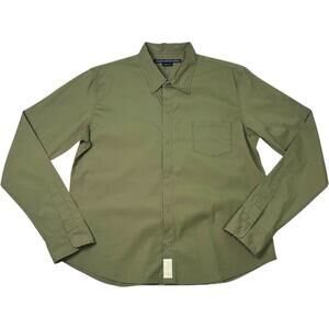 Ralph Lauren Sport Olive Green Button Down Shirt Mens M Cotton Stretch